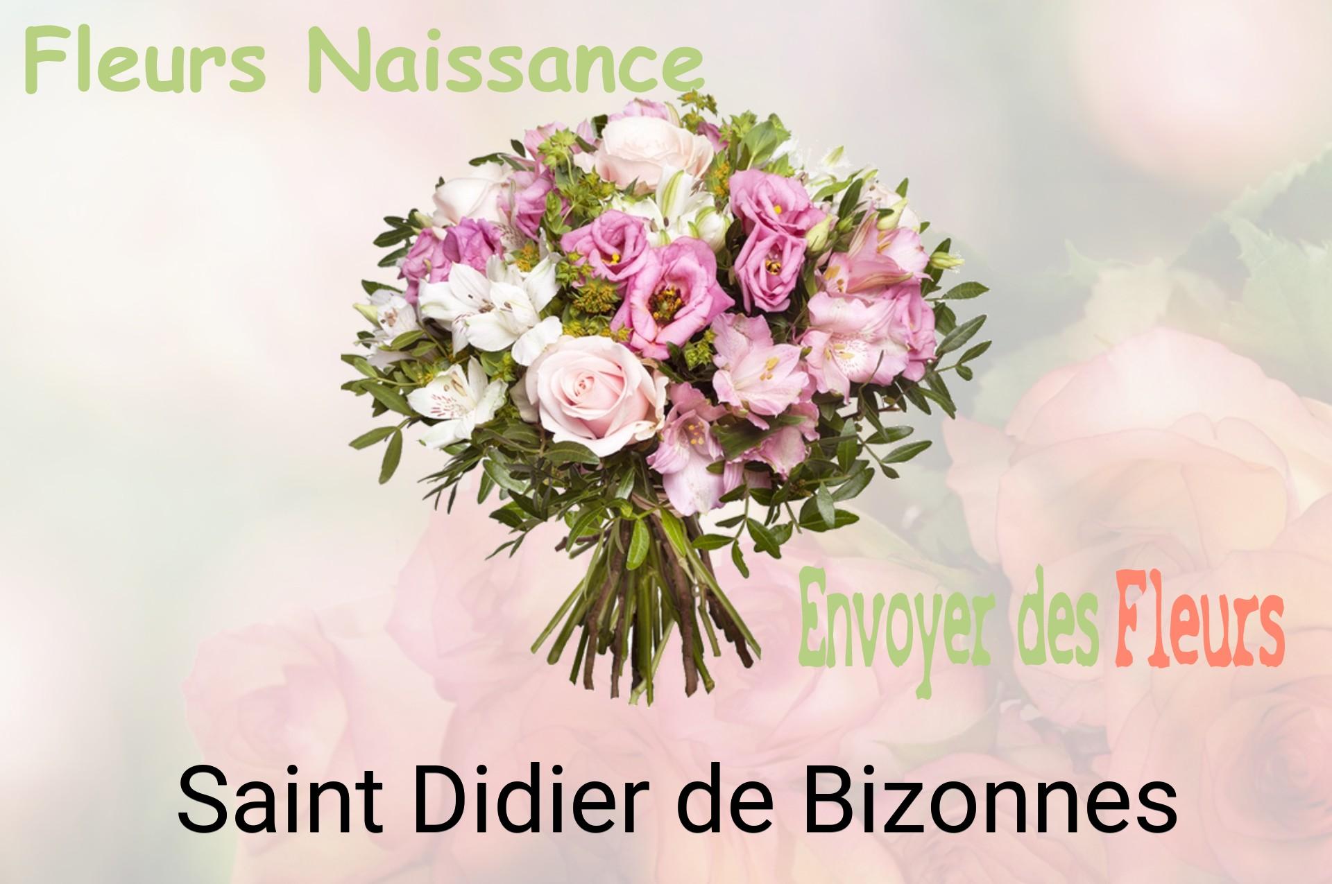 Bouquet de fleurs de naissance livré à Saint-Didier-de-Bizonnes