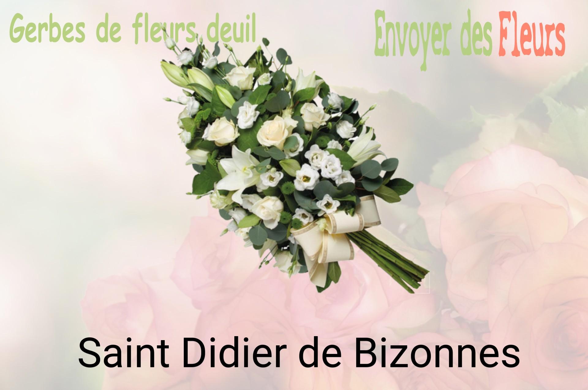 Gerbe de fleurs de deuil livrée à Saint-Didier-de-Bizonnes